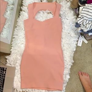EVERYTHING MUST GO Miss Tkn pink bandage dress